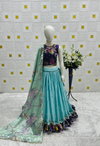 OC 215 Heavy Chinon Silk With Embroidery Sequence Work With Soft Printed Lahenga With Choli Dupatta Girls Wear Kids 